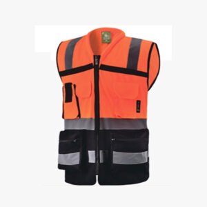 Front solid back mesh safety vest